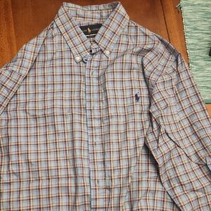 Ralph Lauren Men's Blue Plaid Shirt